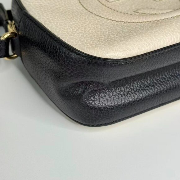 Gucci Soho Crossbody Bag White & Black Bi Color Shoulder Bag - Picture 6 of 9